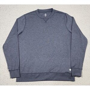 Rhoback Sweatshirt Mens Medium Blue Knit Crewneck Pullover Stretch Tagless